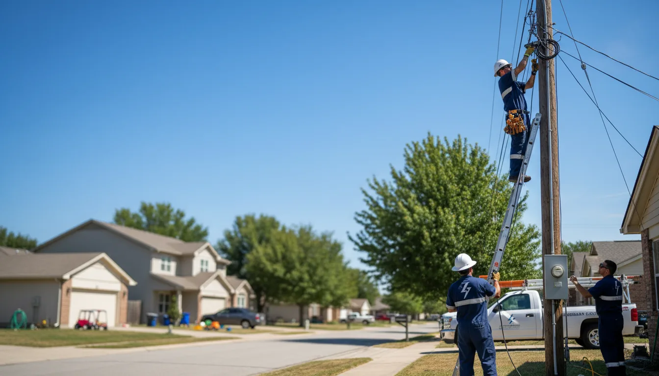 Residential electrician providing installation services in Boynton, OK